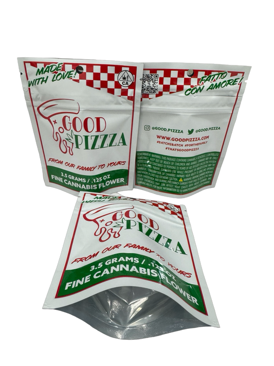 Good Pizzza Mylar Bags 3.5g Good Pizzza