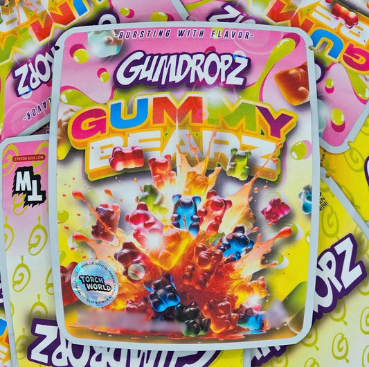 Gummy Bearz Gumdropz 3.5g Mylar Bags Sprinklez Torch World