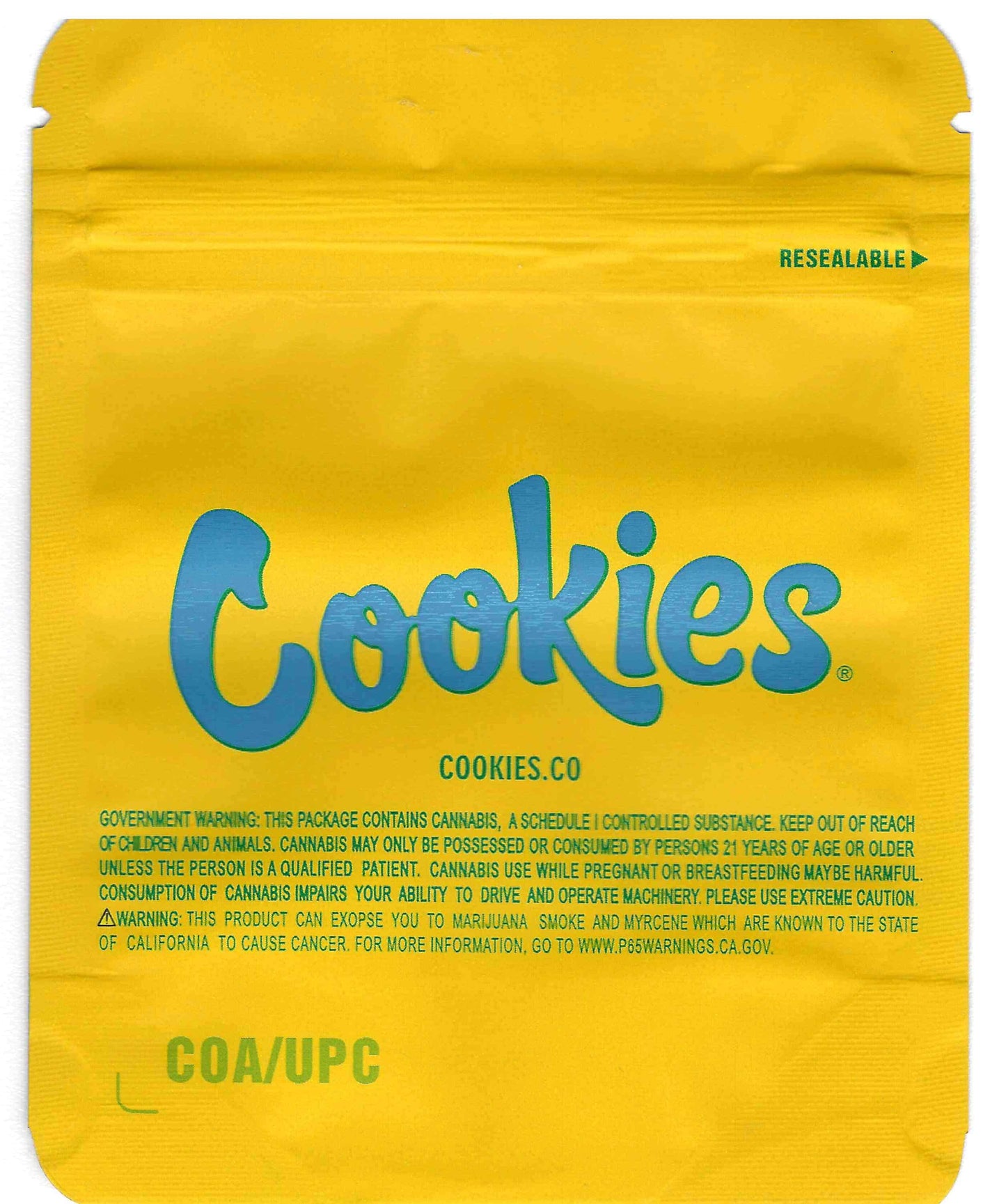 Cookies Mylar Bags 3.5g - Honeycomb