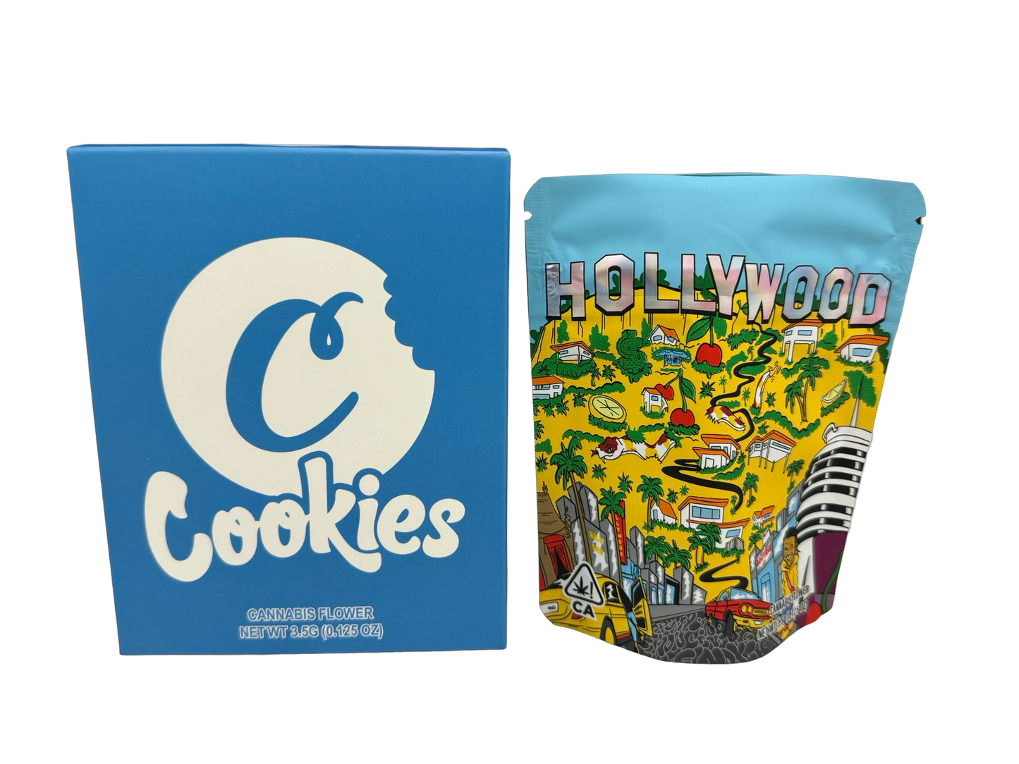 Hollywood 3.5g Mylar Bags & Boxes Cookies