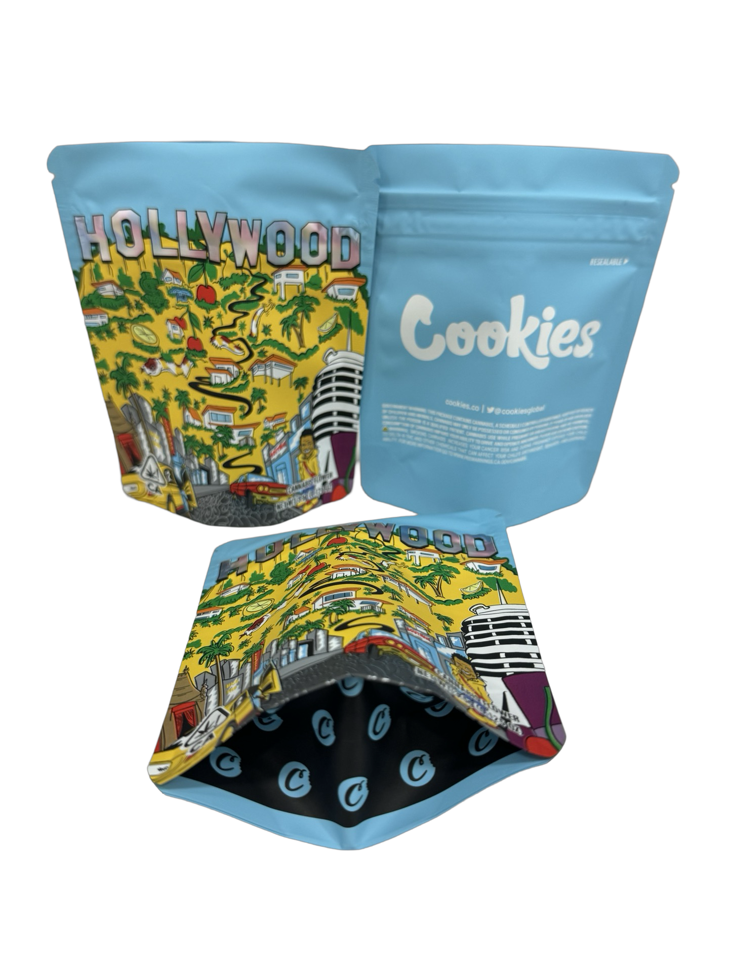 Hollywood 3.5g Mylar Bags & Boxes Cookies