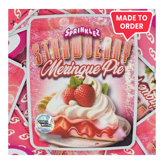 Strawberry Meringue Pie 3.5g Mylar Bags Sprinklez Torch World (made-to-order)