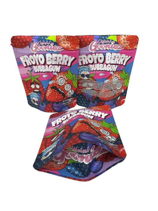 Froyo Berry Bubbagum Mylar Bags 3.5g Gooniez