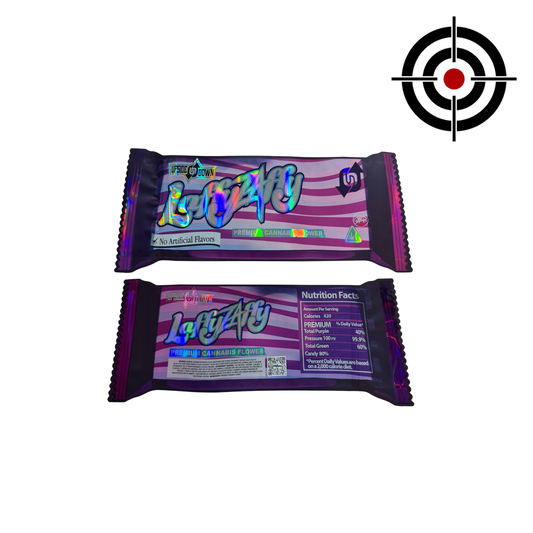 Laffy Zaffy Mylar Bags 7g to 28g Upside Down