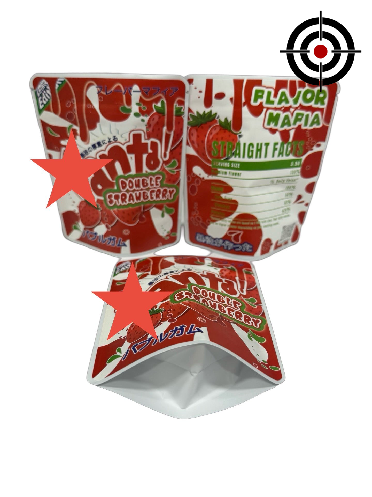 Double Strawberry £anta 3.5g Mylar Bags Flavor Mafia