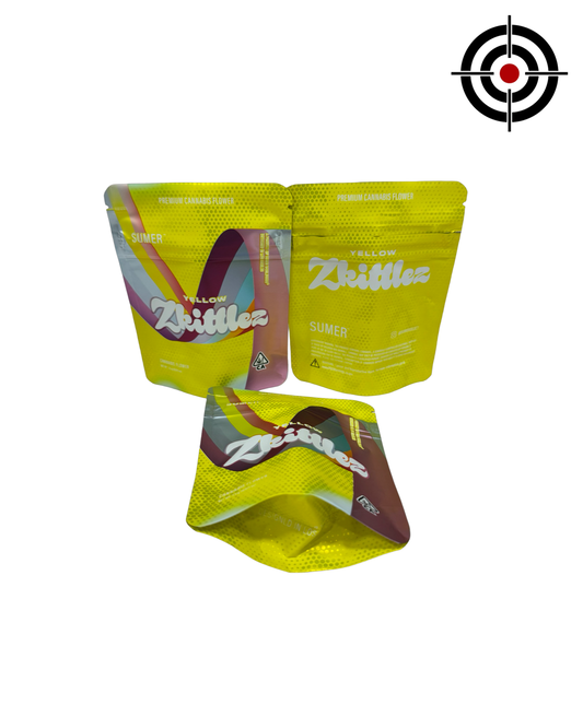 Yellow Zkittlez Mylar Bags 3.5g Sumer