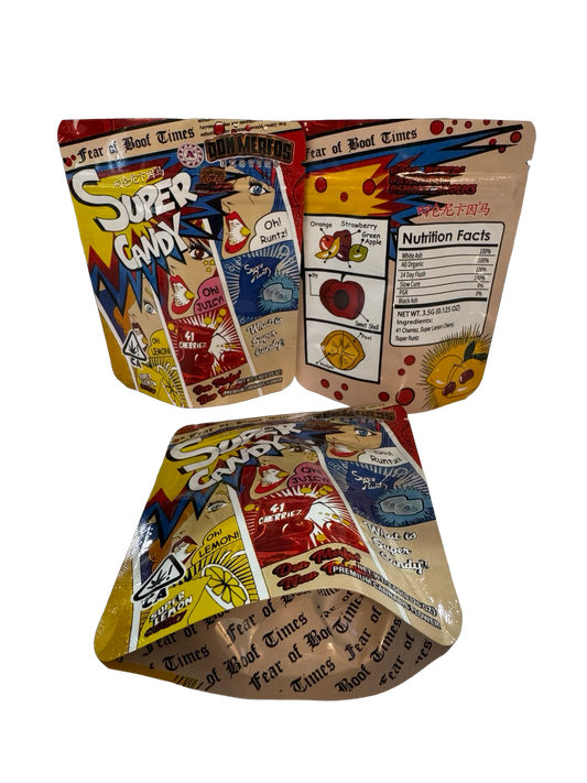 Super Candy Mylar Bags 3.5g Don Merfos (Only $0.10 Each)