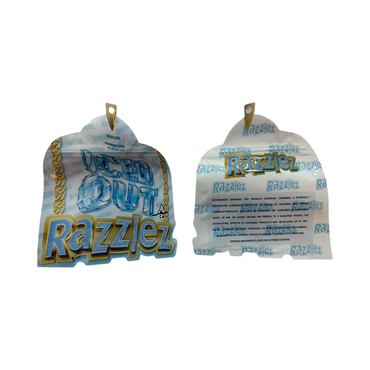Iced Out Mylar Bags 3.5g Razzlez (Defect)