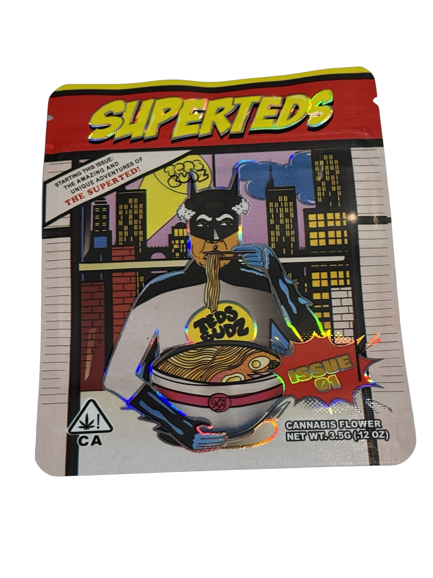 Superteds Issue #1 Mylar Bags 3.5g Teds Budz