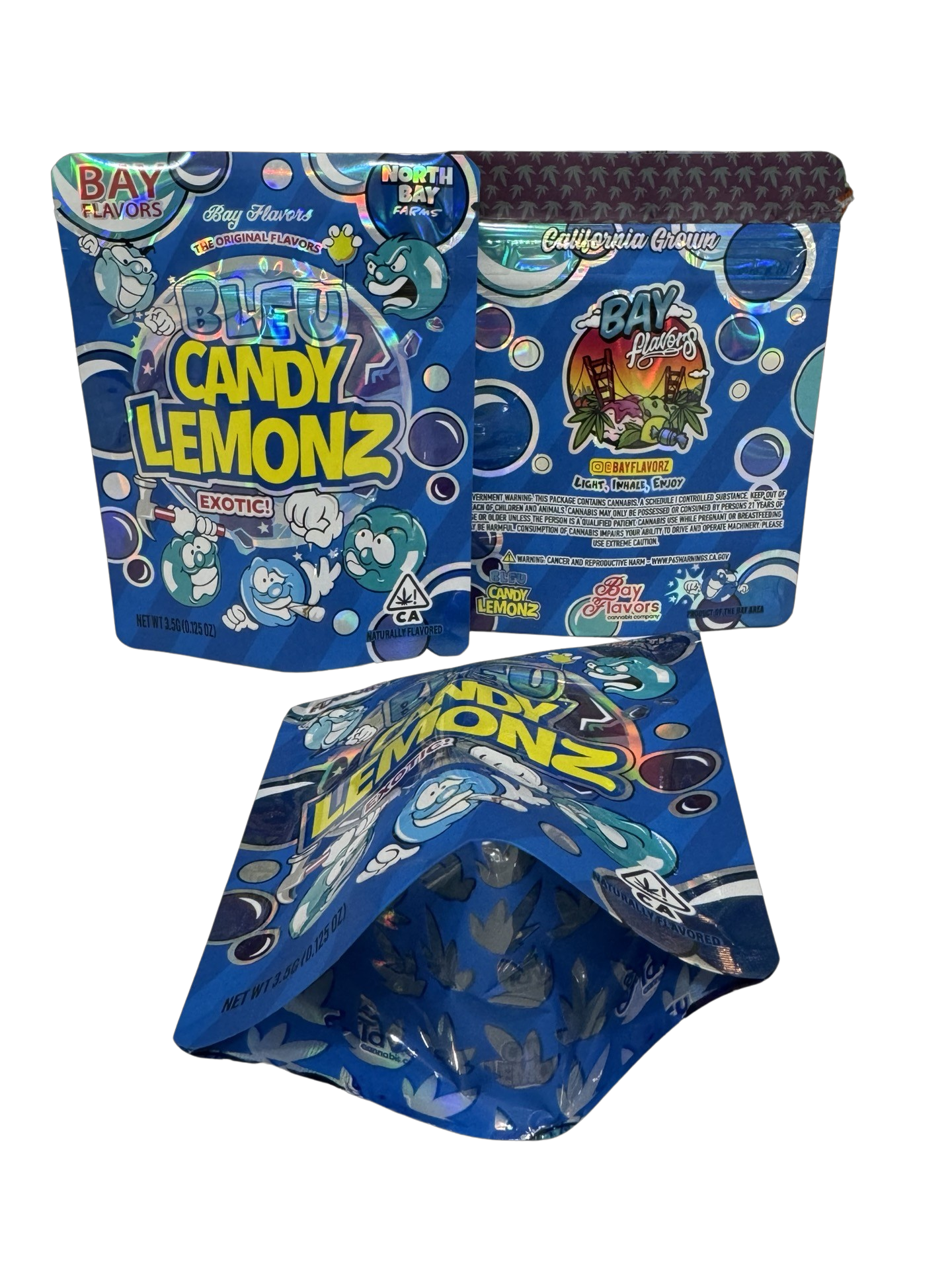 Bleu Candy Lemonz Mylar Bags 3.5g Bay Flavors