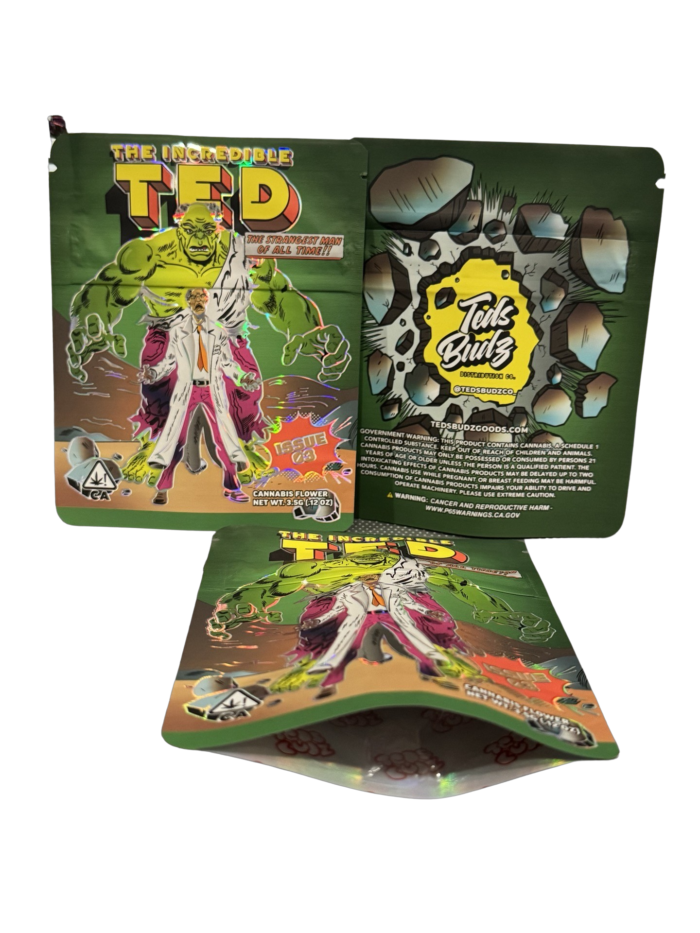 The Incredible TED Issue 3 Mylar Bags 3.5g Teds Budz