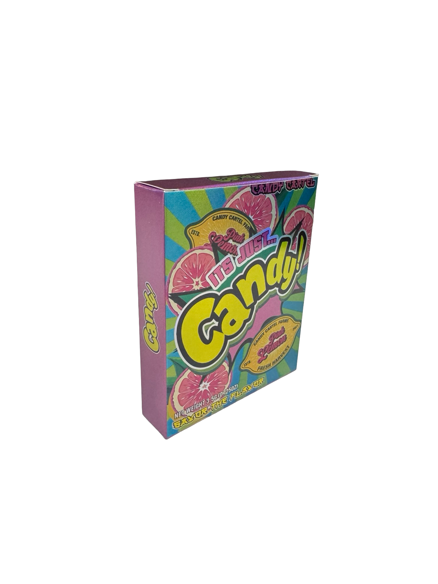 Pink Lemon 3.5g Mylar Bags & Boxes Candy Cartel