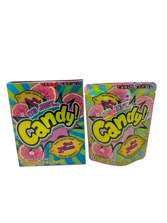Pink Lemon 3.5g Mylar Bags & Boxes Candy Cartel