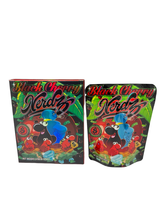 Black Cherry Nerdz 3.5g Mylar Bags & Boxes SherbMoney