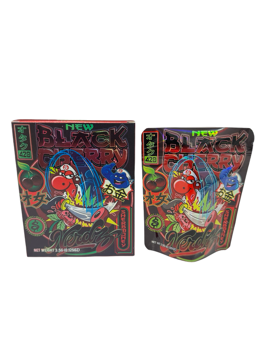 New Black Cherry Nerdz Nerdz 3.5g Mylar Bags & Boxes SherbMoney
