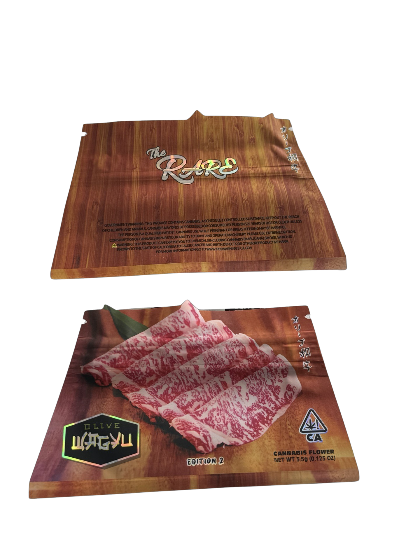 Olive Wagyu Edition 2 Mylar Bags 3.5g The Rare