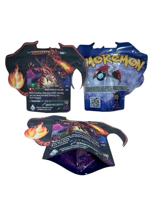 Charzaza Mylar Bags 3.5g Smokemon