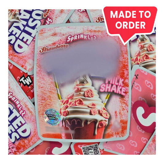Strawberry Frosted Flakez Milk Shake 3.5g Mylar Bags Sprinklez Torch World (made-to-order)