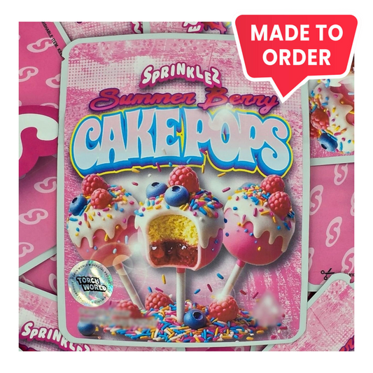 Summer Berry Cake Pops 3.5g Mylar Bags Sprinklez Torch World (made-to-order)