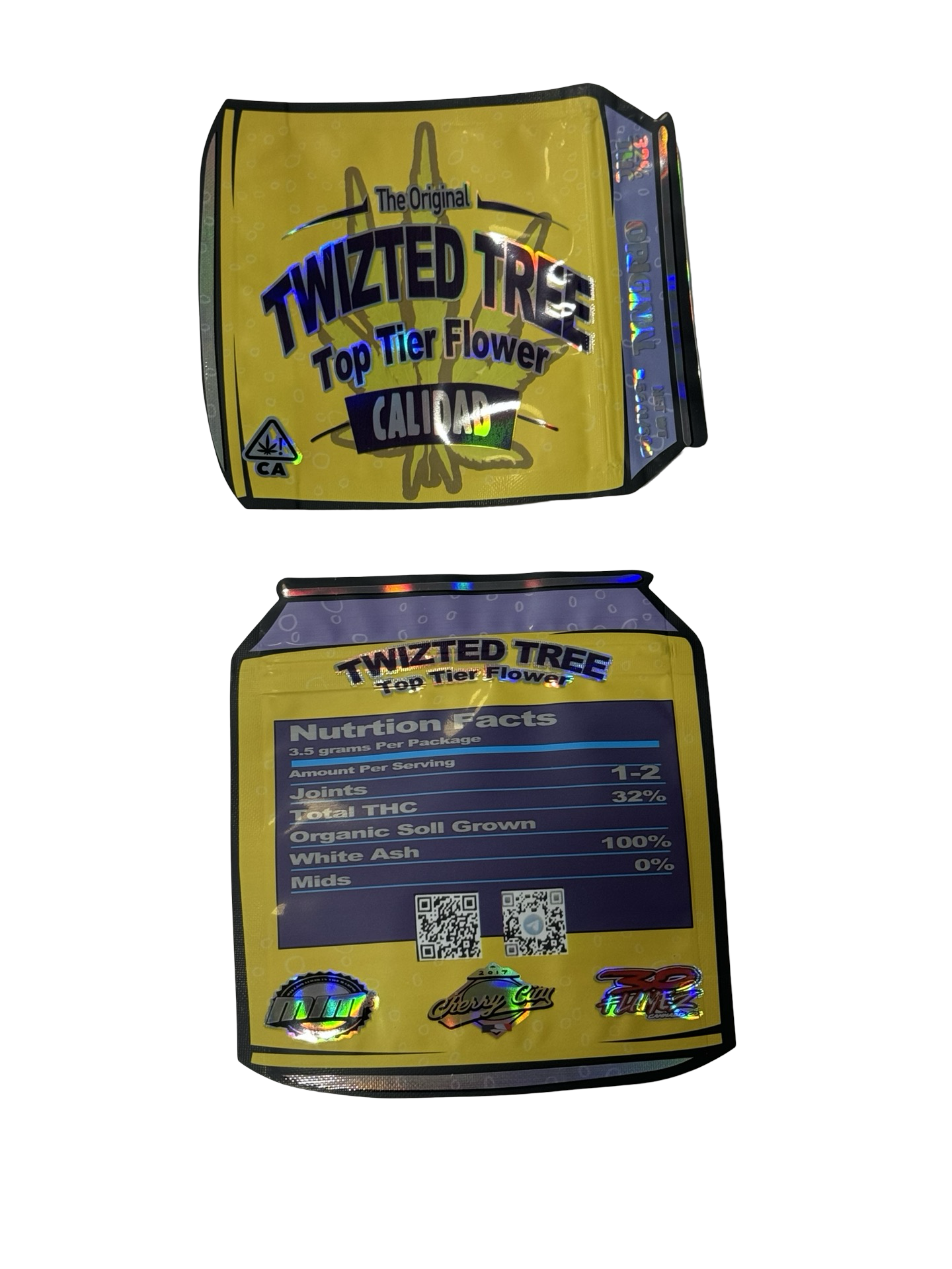 Twizted Tree Mylar Bags 3.5g 30 Flamez