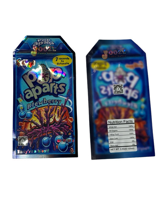 Blewberry Pop-aparts Mylar Bags 3.5g Jooze