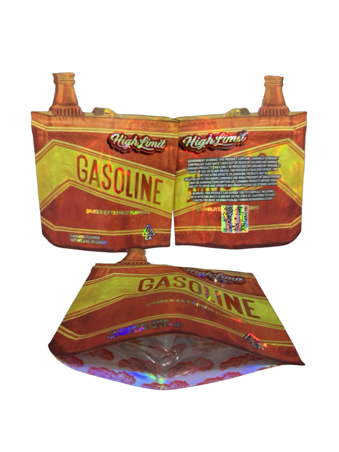 Gasoline Mylar Bags 3.5g High Limit