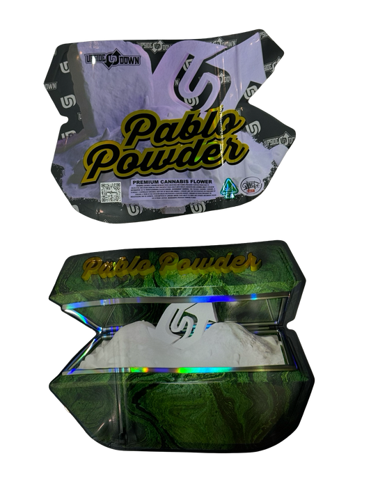 Pablo Powder Mylar Bags 3.5g Upside Down