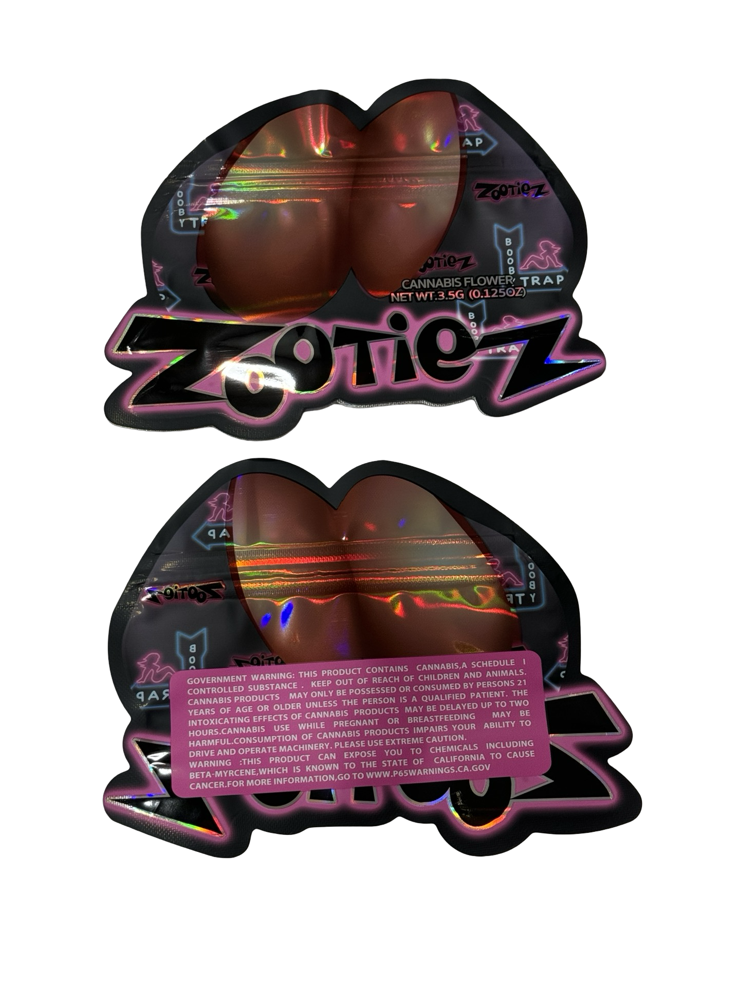 Zootiez Mylar Bags 3.5g Boob Trap