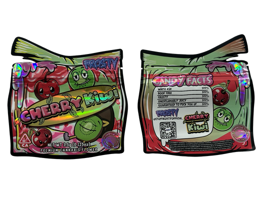 Cherry Kiwi Mylar Bags 3.5g Frosty
