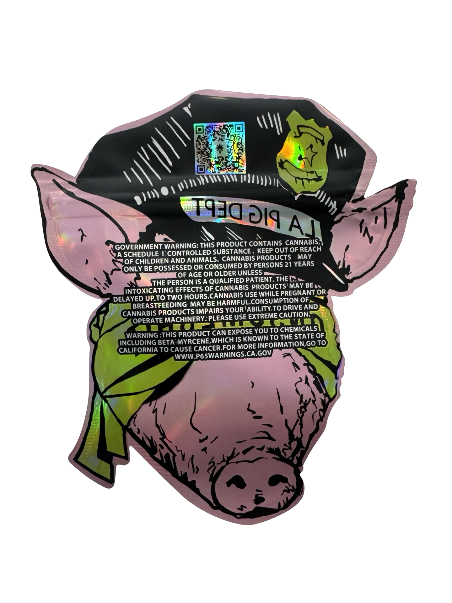 LA Pig Dept Mylar Bags 3.5g ONSOMESHIT