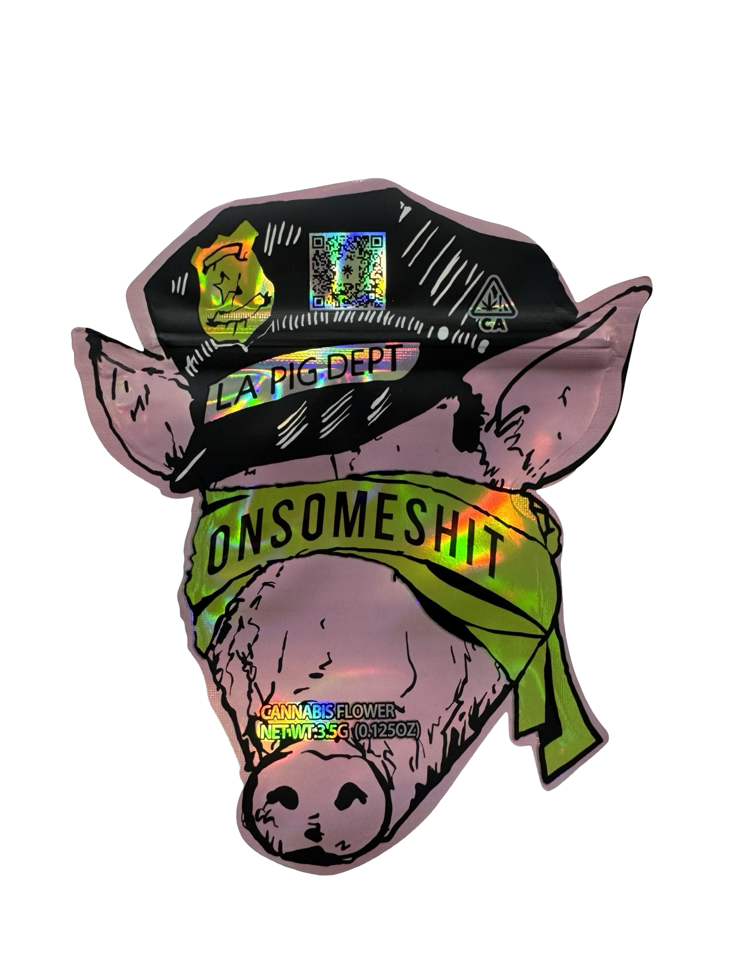 LA Pig Dept Mylar Bags 3.5g ONSOMESHIT