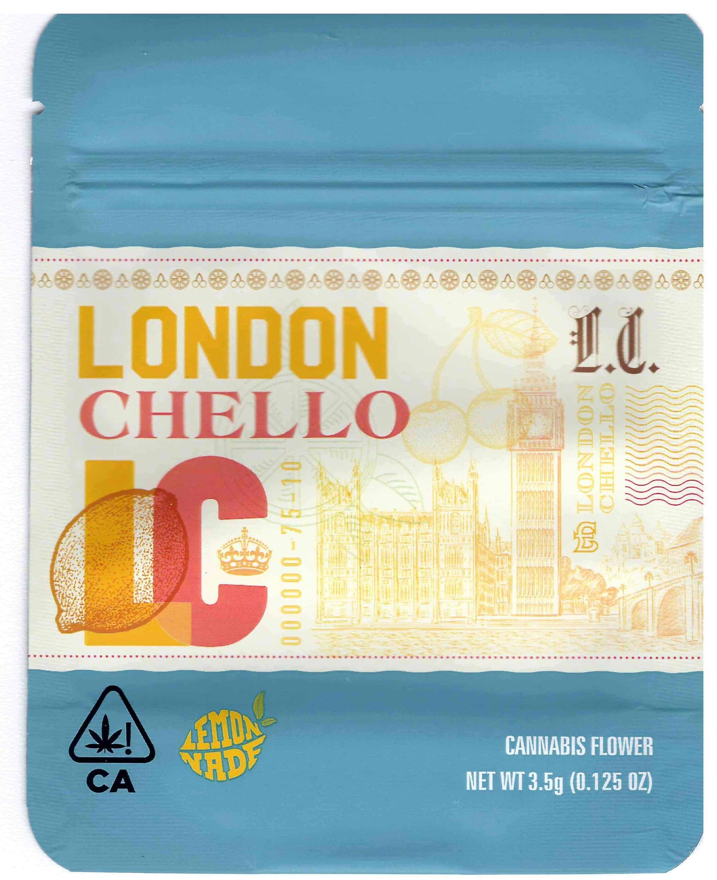 Lemonnade Mylar Bags 3.5g - Londonchello