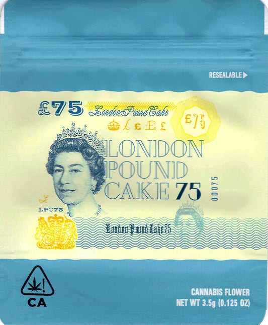 Cookies Mylar Bags 3.5g - London Pound Cake