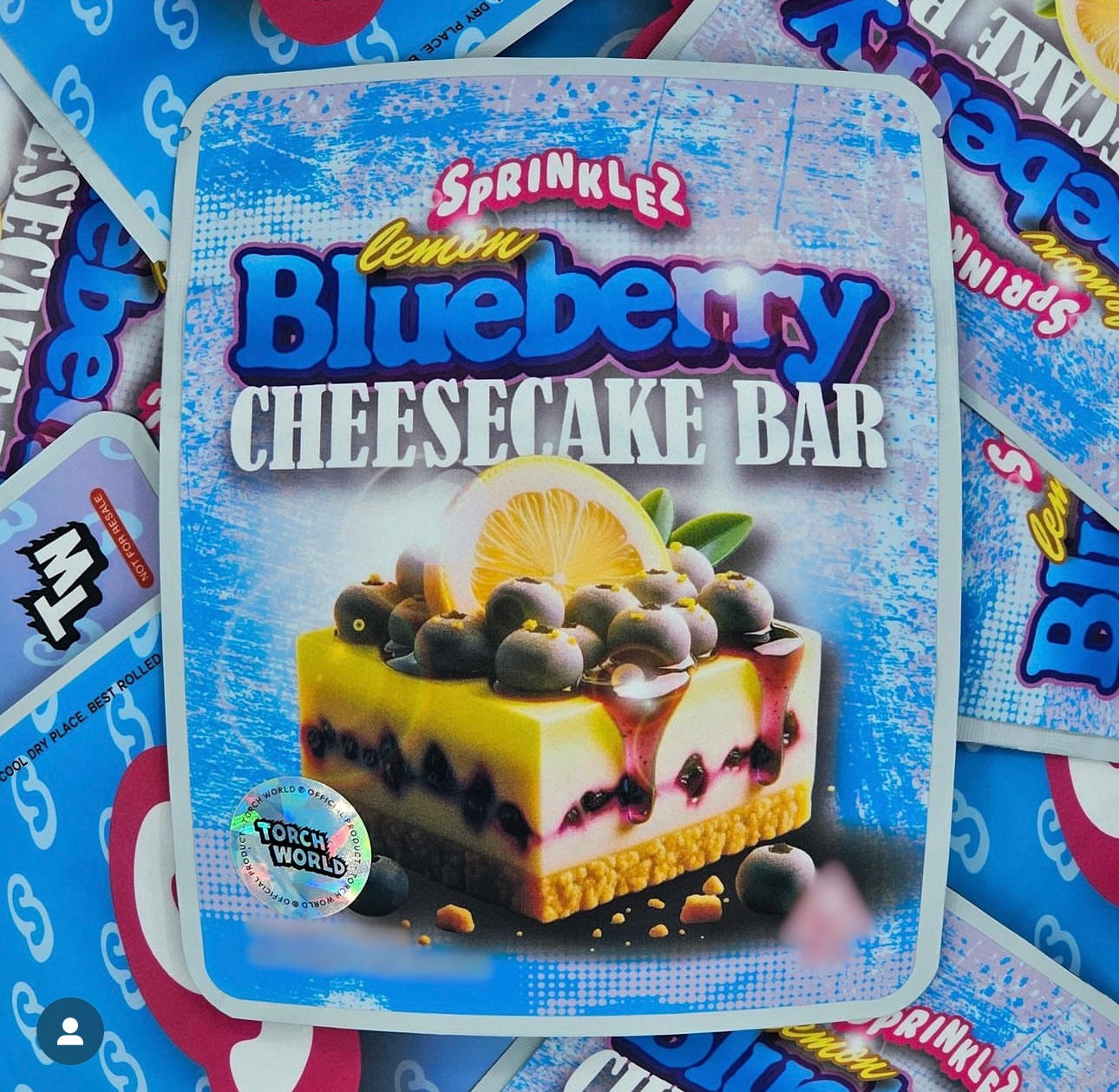 Lemon Blueberry Cheesecake Bar 3.5g Mylar Bags Sprinklez Torch World