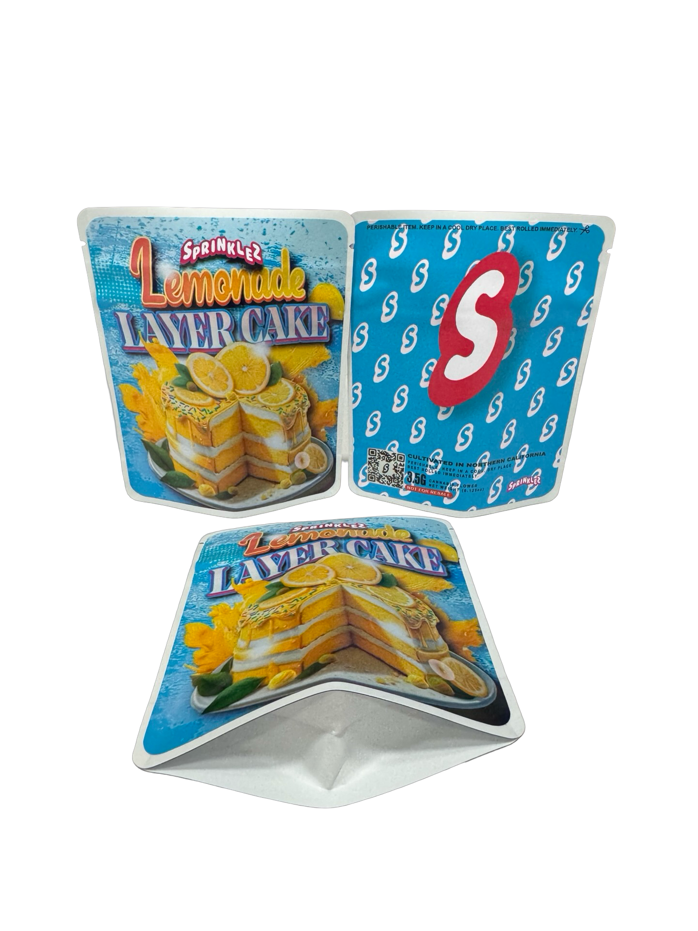Lemonade Layer Cake 3.5g Mylar Bags & Boxes Sprinklez