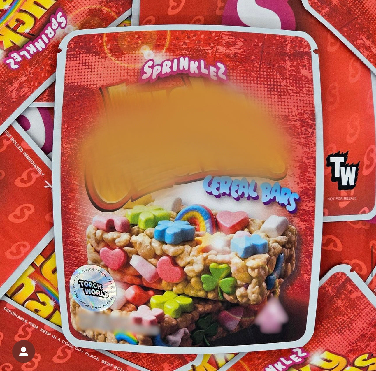 Lucky Charmz Cereal Bars 3.5g Mylar Bags Sprinklez Torch World