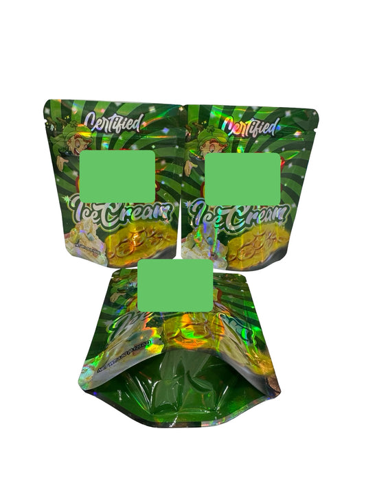 Lucky Charmz Ice Cream Mylar Bags 3.5g Certified