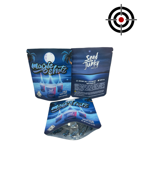 Magic Shotz Mylar Bags 3.5g Seed Junky