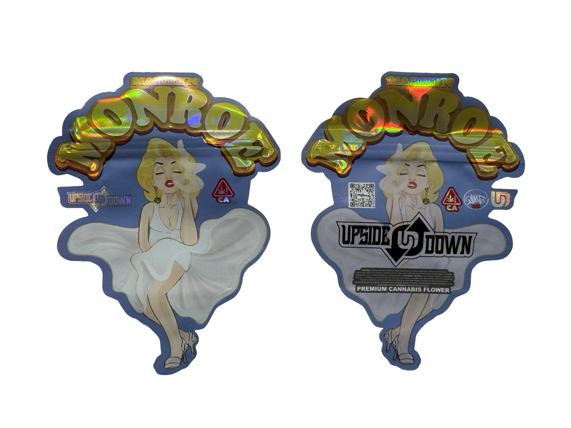 Marilyn Monroe Mylar Bags 3.5g Upside Down