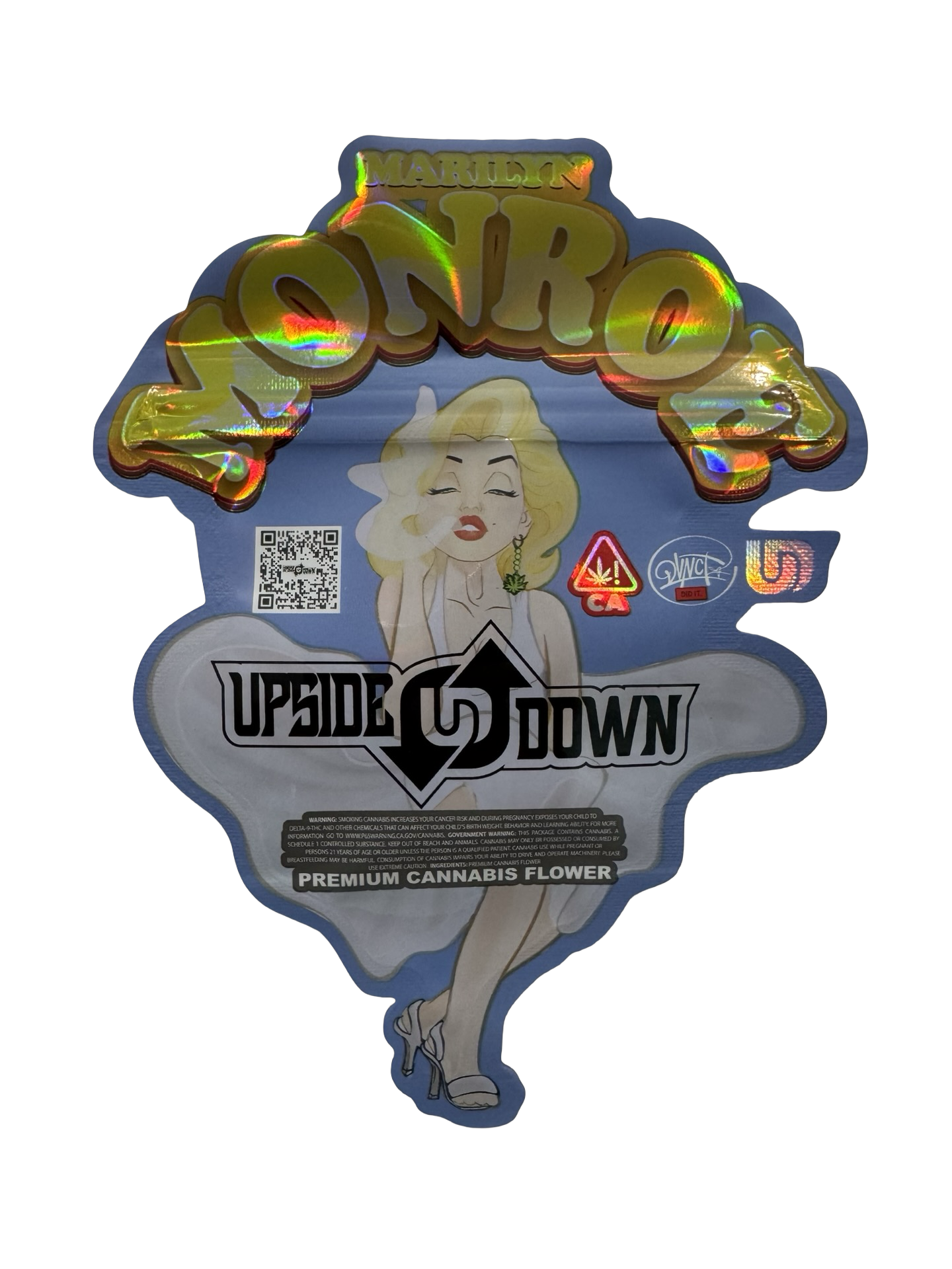 Marilyn Monroe Mylar Bags 3.5g Upside Down