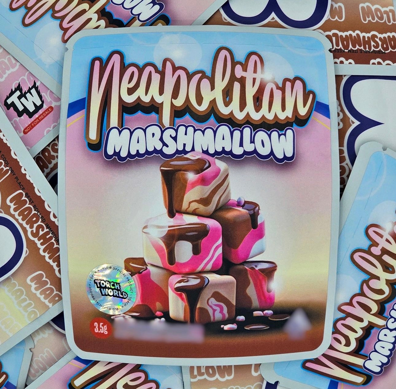 Neapolitan Marshmallow 3.5g Mylar Bags Sprinklez Torch World