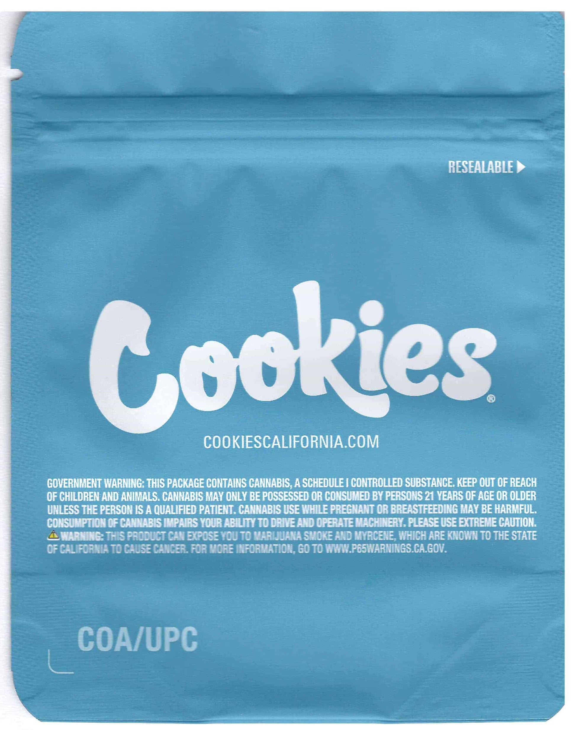 Cookies Mylar Bags 3.5g - Ocean Beach