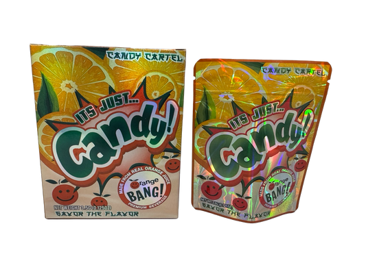 Orange Bang 3.5g Mylar Bags & Boxes Candy Cartel