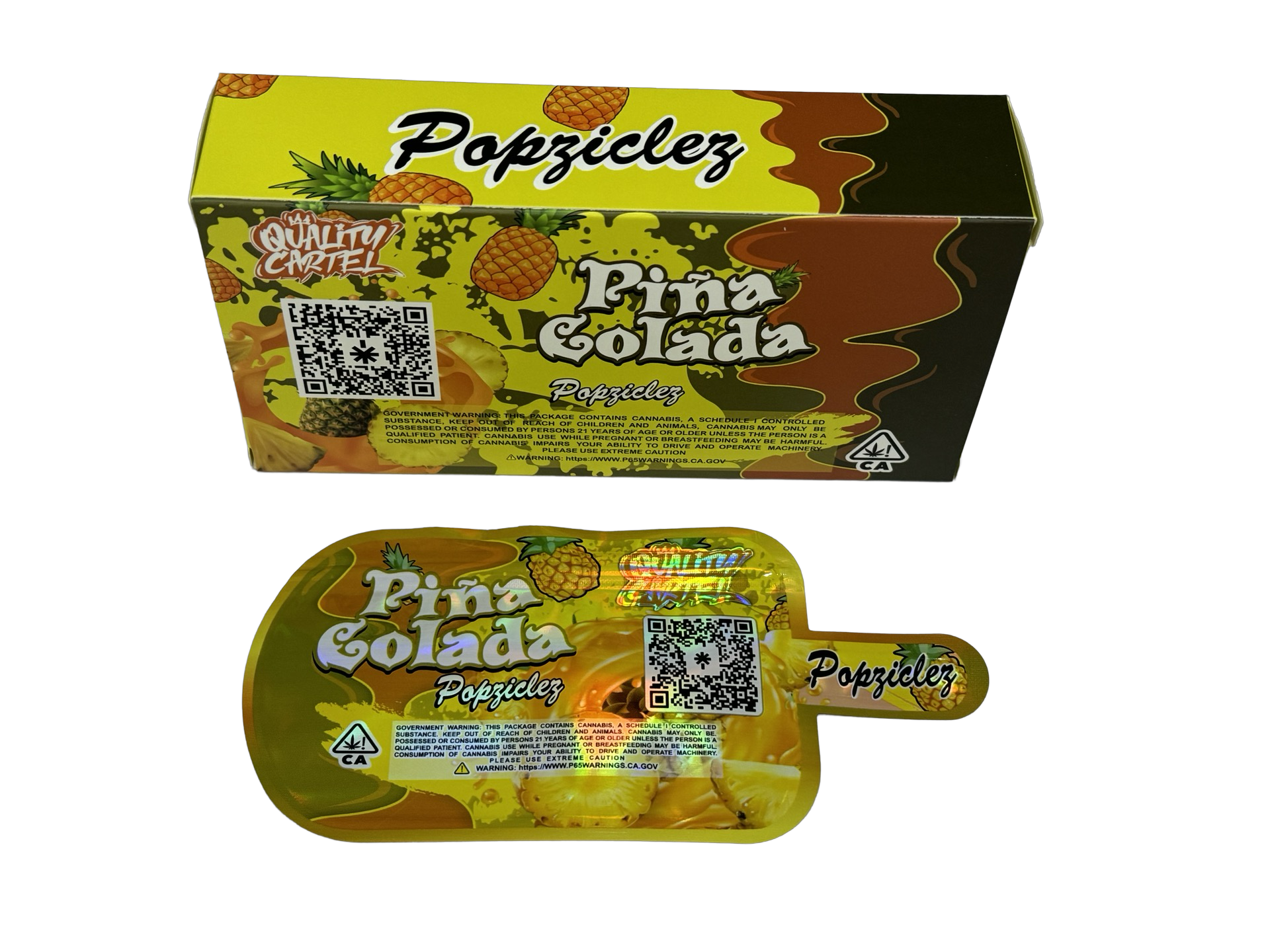 Pina Colada Popziclez 3.5g Mylar Bags & Boxes Quality Cartel