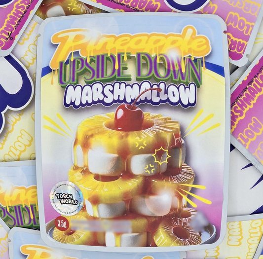 Pineapple Upside Down Marshmallow 3.5g Mylar Bags Sprinklez Torch World