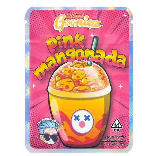 Pink Mangonada 7g Mylar Bags Gooniez