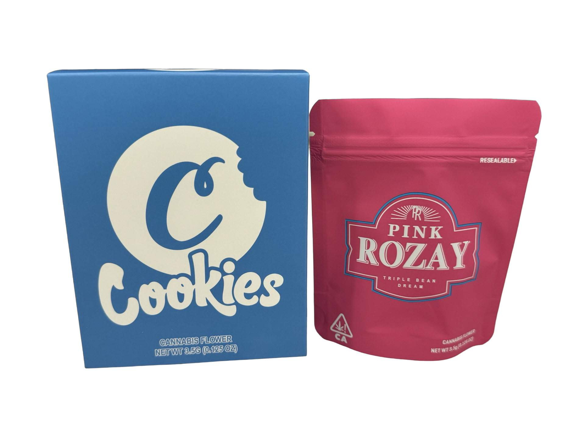 Pink Rozay 3.5g Mylar Bags & Boxes Cookies