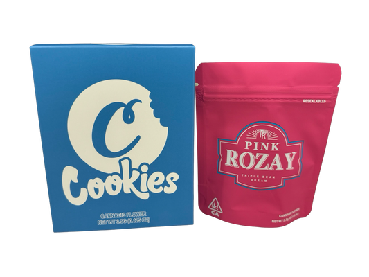 Pink Rozay 3.5g Mylar Bags & Boxes Cookies