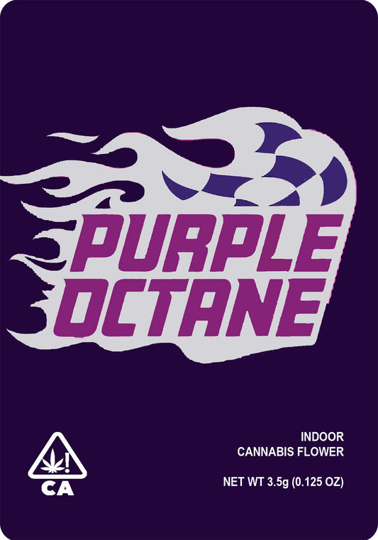 Purple Octane Mylar Bags 1g Gram 3.5g Eighth 7g Quarter 28g Oz Ounce 112g Quarter Pound Seed Junky Sticker Bag Fire Mylar