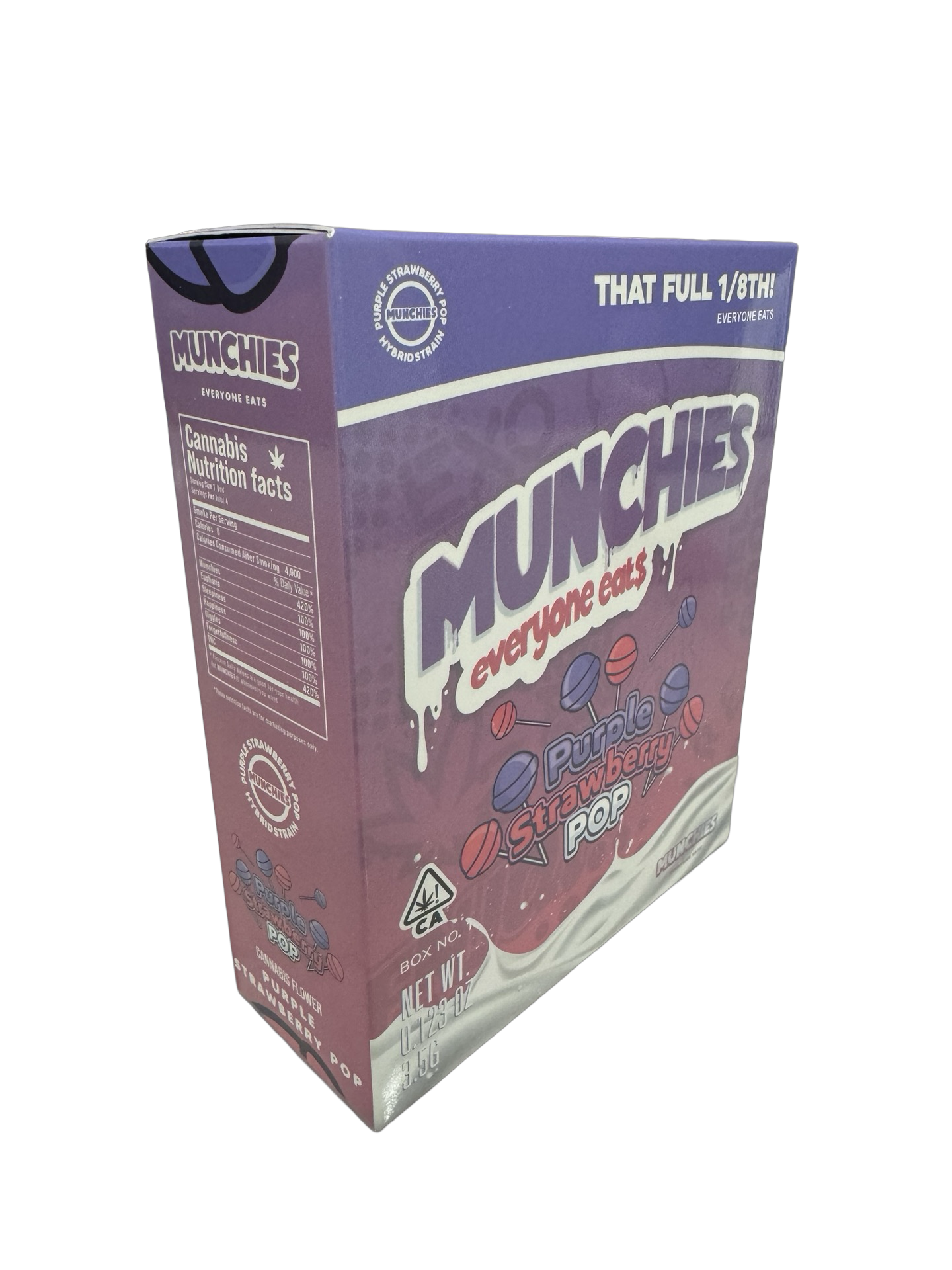 Purple Strawberry Pop 3.5g Mylar Bags & Boxes Munchies